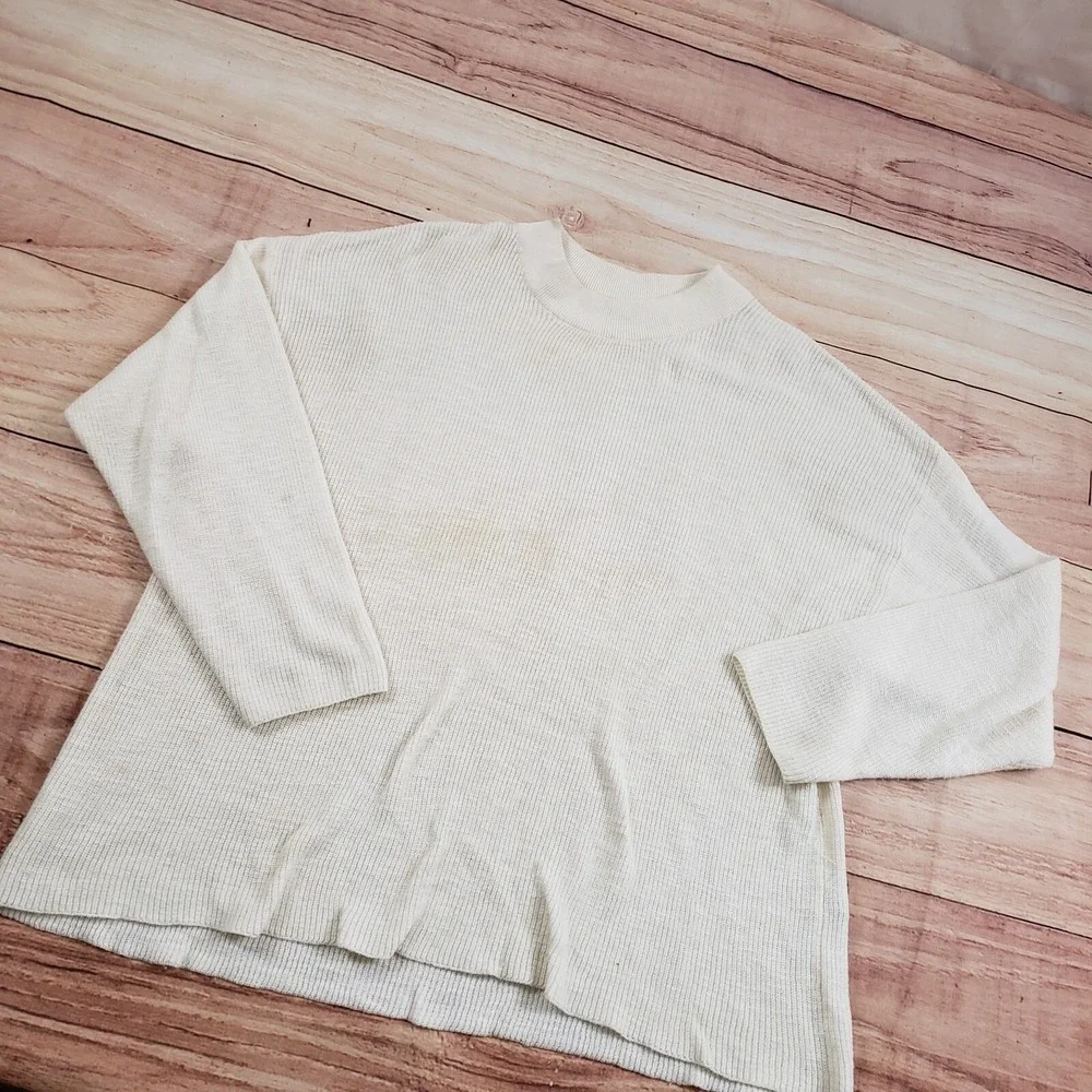 Free‎ People Sweater Womens Extra Small Beige Outdoor Knit Boho Casual Ladies *